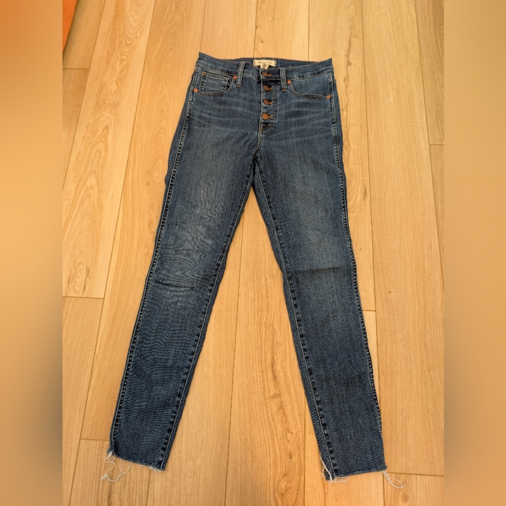 Madewell 10 Inch High Rise Skinny Cut Off Hem